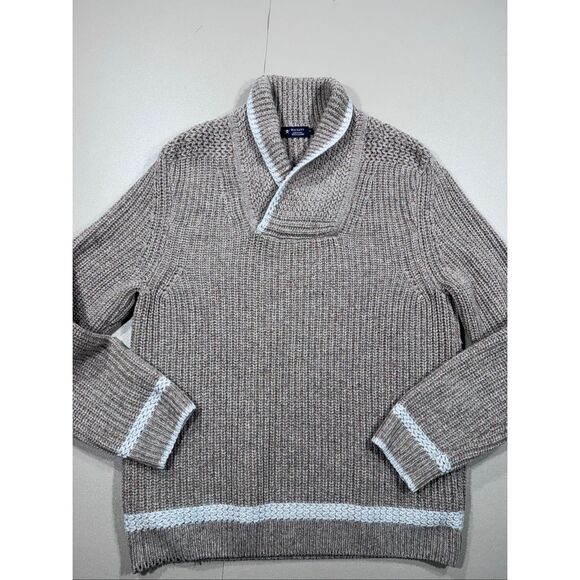 Hackett London Shawl Collar Wool/Cashmere Sweater made in Italy